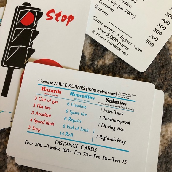 70's Mille Bornes Card Game - 70's Game - French Card Game - French Game - Picture 7 of 9